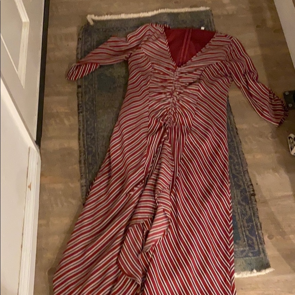 • Spirit of Grace • Bohemian Ruched Stripe Maxi • - Picture 2 of 6